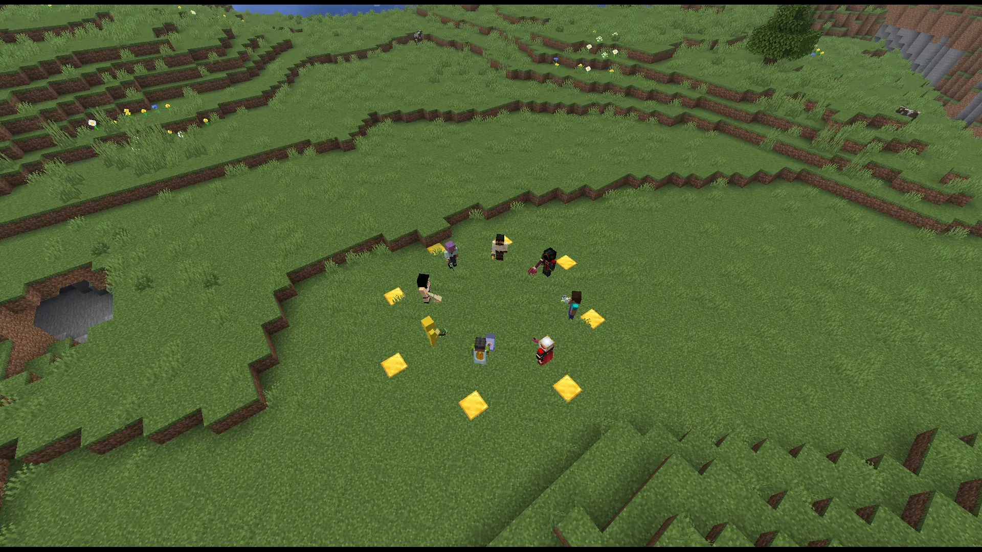Players gathering on the hills of the Frontier